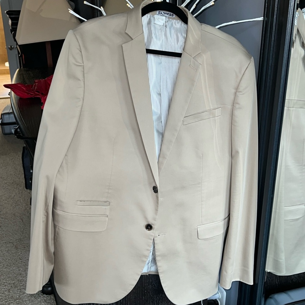 Men’s Express Slim Fit Photographer Beige Blazer